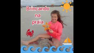 Emanuelle Magol brincando na praia em Salinas, Pará. #praia #salinaspara #salinopolis #amazonia