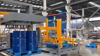 Iron drum palletizing system