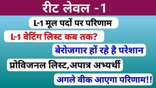 रीट लेवल-1 वेटिंग लिस्ट 2023 | मूल पदों पर परिणाम | प्रोविजनल लिस्ट | Revised result | Rssb |