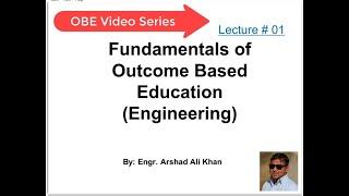 Fundamentals of OBE _Video 01_Engr. Arshad Ali Khan