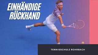 Tennis - Einhändige Rückhand Tutorial