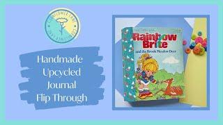 Rainbow Brite Upcycled Memory Keeping Journal Flip Through | Handmade Journal | Cornflower Lane | ad