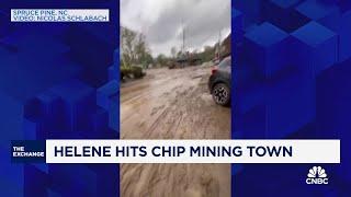 Hurricane Helene hits chip mining town