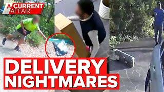 Careless delivery drivers exposed on CCTV | A Current Affair