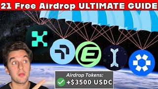 ULTIMATE GUIDE For Crypto Airdrops - Earn 21 Free Airdrops