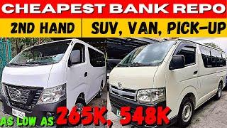 BILIHAN NG MURANG REPOSSESSED CARS UP TO 50% OFF (PICK-UP, SUV, VAN) | CHEAPEST REPO CARS IN MARKET