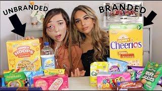 BRANDED VS UNBRANDED FOOD CHALLENGE! | Nikki Lilly