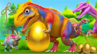 Armored Golden Egg Battles Are BACK in Jurassic Hero Cartoons!