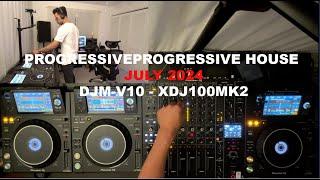 PROGRESSIVE HOUSE JULY 2024 - PIONEER DJM-V10 - XDJ1000MK2 -  POV  VIEW