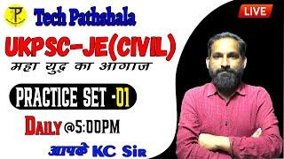 UKPSC JE CIVIL |Set-01 | KC Sir Live | 776 ukpsc je post UKPSC JE 2021