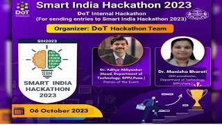 Smart India Hackathon DOT SPPU 12 oct 23