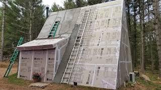 Making A Cement Tent Over An A-frame Cabin