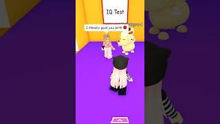 Gen-Z Mom FAILS in the IQ TEST  #roblox #adoptmeroblox #shorts #mdqroblox #adoptme #game
