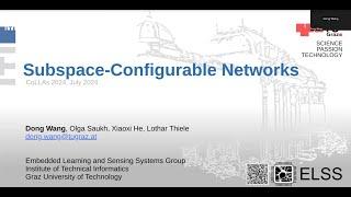 [EfficientML] Dong Wang - Subspace-Configurable Networks