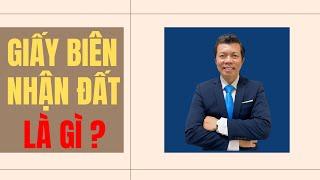 Giấy biên nhận đất là gì ? | Donald Tran BDS