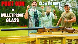 Punt Gun vs Bulletproof Glass (200,000 FPS ft. The Slow Mo Guys)