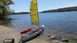 Sailing Canoe Camping Day 1 of 4 sail to site 69.