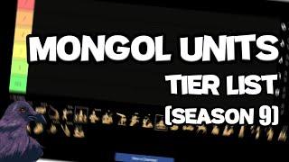 Mongol Unit tier list comp for Season 9