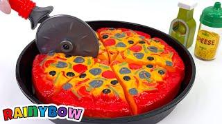 Pretend Play Cooking Pizza in a Toy Kitchen