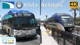 ⁴ᴷ⁶⁰ NCTD Breeze & SPRINTER actions at Vista Transit Center