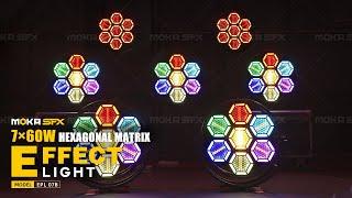 MOKA SFX 7x60W RGB Hexagon Matrix Background Effect Light - Ultimate Creativity for Light Shows! 