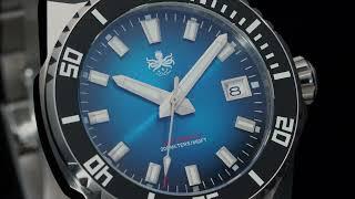 PHOIBOS LEVIATHAN 200M Automatic Diver Watch PY054B Blue