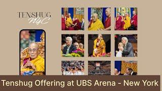 TENSHUG OFFERING TO HIS HOLINESS THE DALAI LAMA 2024  || TRIP TO NEW YORK || UBS ARENA #tibetanvlog