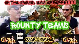 QUICK BOUNTY Team Simple PVP TEAM ROASTING Citadel Wars | Gems of War Live 9/13/2024