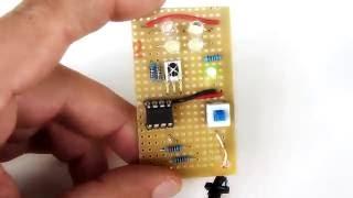 Attiny85 + IR reciever sensor ( VS 1838B ) - night lamp controled with remote control