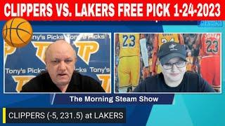 LA Clippers vs LA Lakers 1/24/2023 FREE NBA Expert Predictions on Morning Steam Show for Today