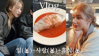 (vlog) 일+데이트+휴식, 세마리 토끼 다 잡는 일상 브이로그ㅣ 삼각지 와인바, 용리단길, 프렌치불독, 신혼부부, 수원카페, 아나운서