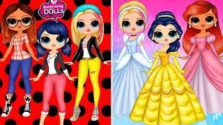 Miraculous Ladybug as Disney Princess - DIY Paper Dolls & Crafts