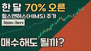 놓치면 끝? 한 달만에 70% 오른 힘스앤허스(Hims) 주가 전망, 지금 들어가야하나?