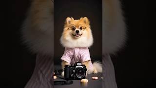 a smart and cute dog is taking a photo || #video#short#Ai#videoviral#dog