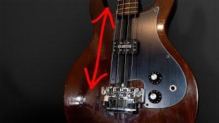 This weird bass has a SLIDING pickup!!!