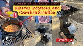 Cooking on a Chiasson Smoke Rocket Stove. #chiassonsmoke #welding #diyprojects