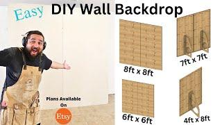 Simple DIY Decor Wall Backdrop Plans ( Light Version)