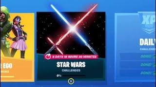 Fortnite star wars challenges.Lightsabers and blasters