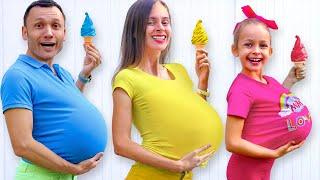 Too Much Ice Cream Fun with Maya and Mary | Sing Along Kids Songs!