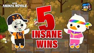 5 Wins That Will BLOW YOUR MIND!  | Super Animal Royale | LiamxF | #sar