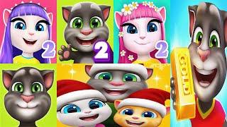 Talking Tom2 vs Talking Tom vs Tom Gold Run vs Talking Angela2 vs Tom Friends | Easy Squeezy Ep 3931