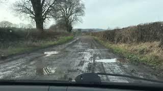 Kinchley Lane / Rushey Lane Leicestershire Green Lane UCR in Suzuki Alto Kei car