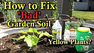 How to Fix 'Bad' Garden Soil & Cure Yellow Stunted Plants: New Soils Can Be Problematic!