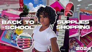 BACK TO SCHOOL SUPPLIES SHOPPING + HAUL 2024 | college freshman edition