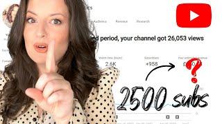 How Much Money I Made On YouTube With 2500 Subscribers. Is Social Blade Accurate?