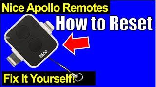  Nice Apollo 1050 Control Board ● Resetting Your Remote Controls