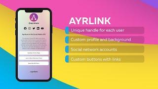 Ayrlink | A Custom Link In Bio Page via API | From Ayrshare