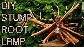 DIY Stump Lamp  Designer Root Lamp #howtodoit