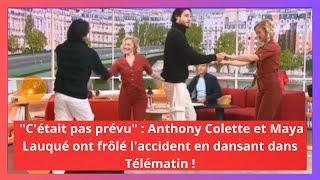 C'était pas prévu: la danse d'Anthony Colette avec Maya Lauqué a failli mal tourner dans Télématin !