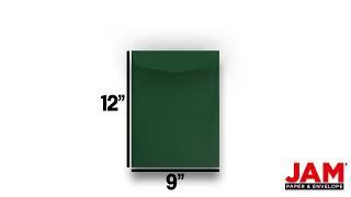 Dark Green 9 x 12 Open End Envelopes   JAM Paper